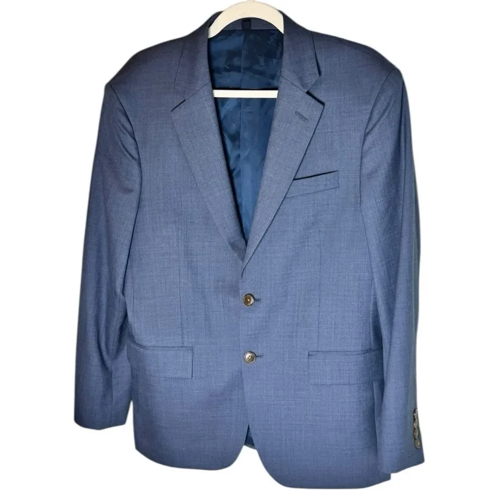 J.Crew Classic-fit Thompson worsted wool suit jacket Marina Blue 38S